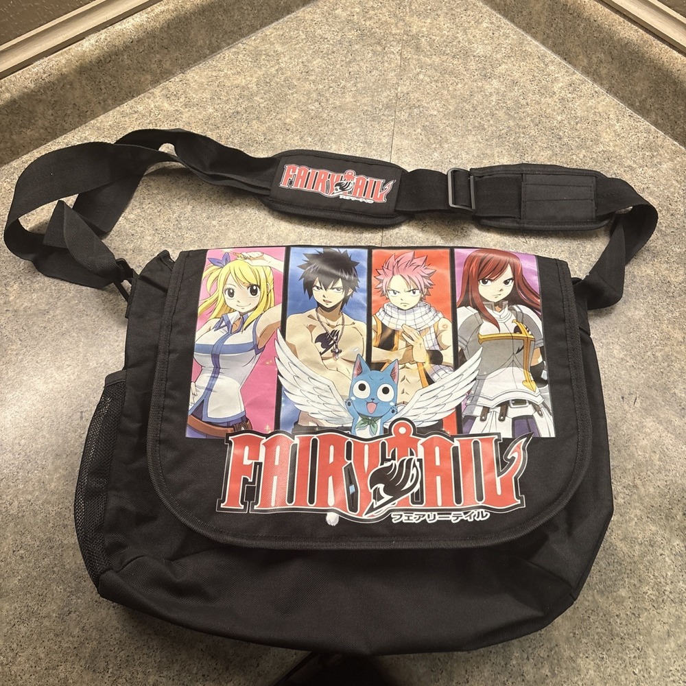 Fairy Tail Anime Messenger Bag Black Crossbody Shoulder Bag Buโ Funimation